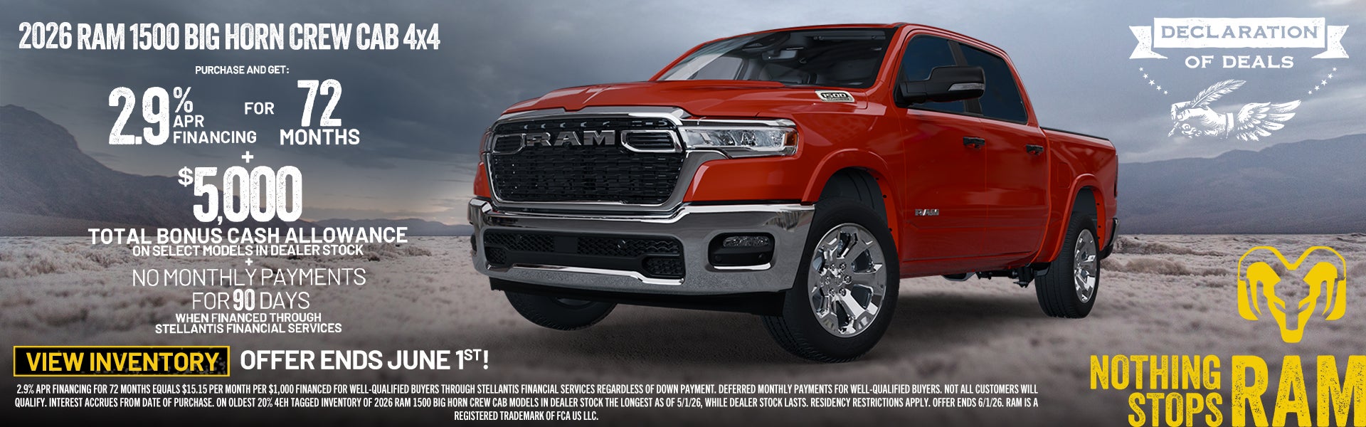 2026 RAM 1500 BIG HORN CREW CAB 4x4