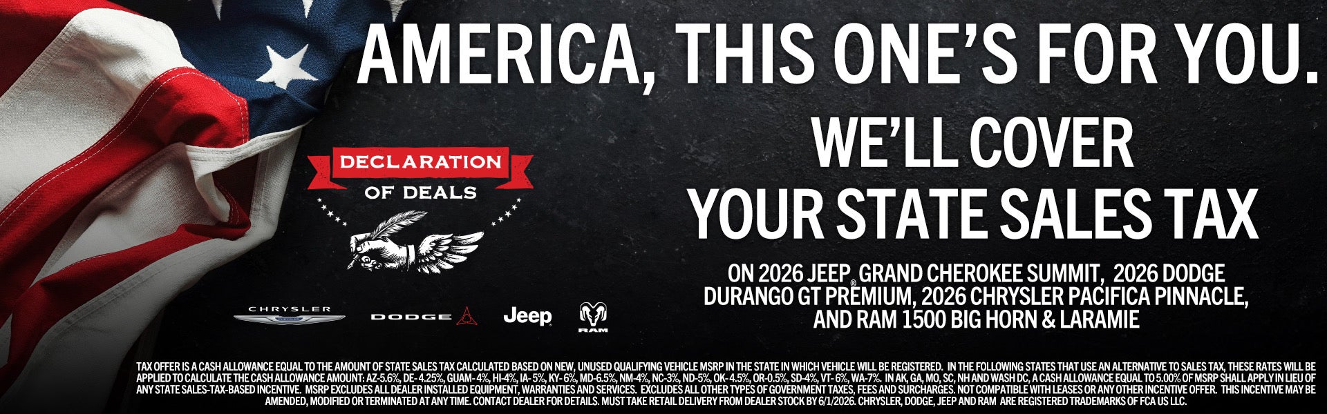 AMERICA, THIS ONE'S FOR YOU.