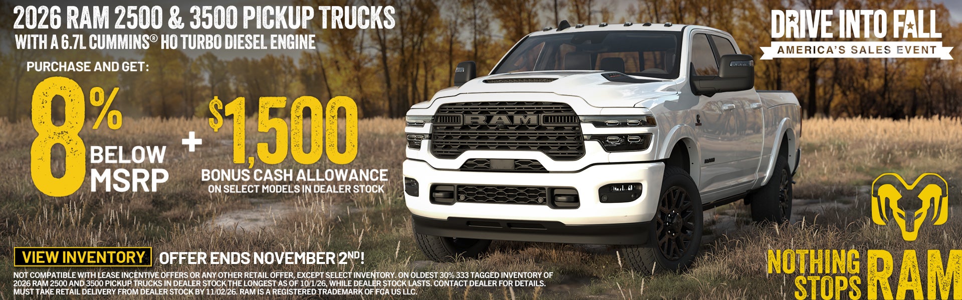 2026 RAM 2500 AND 3500 PICKUP TRUCKS
